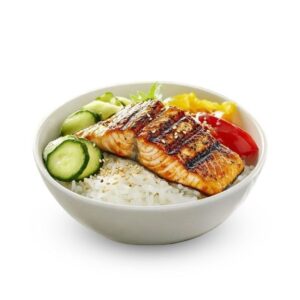 Grilled Fish Rice Bowl